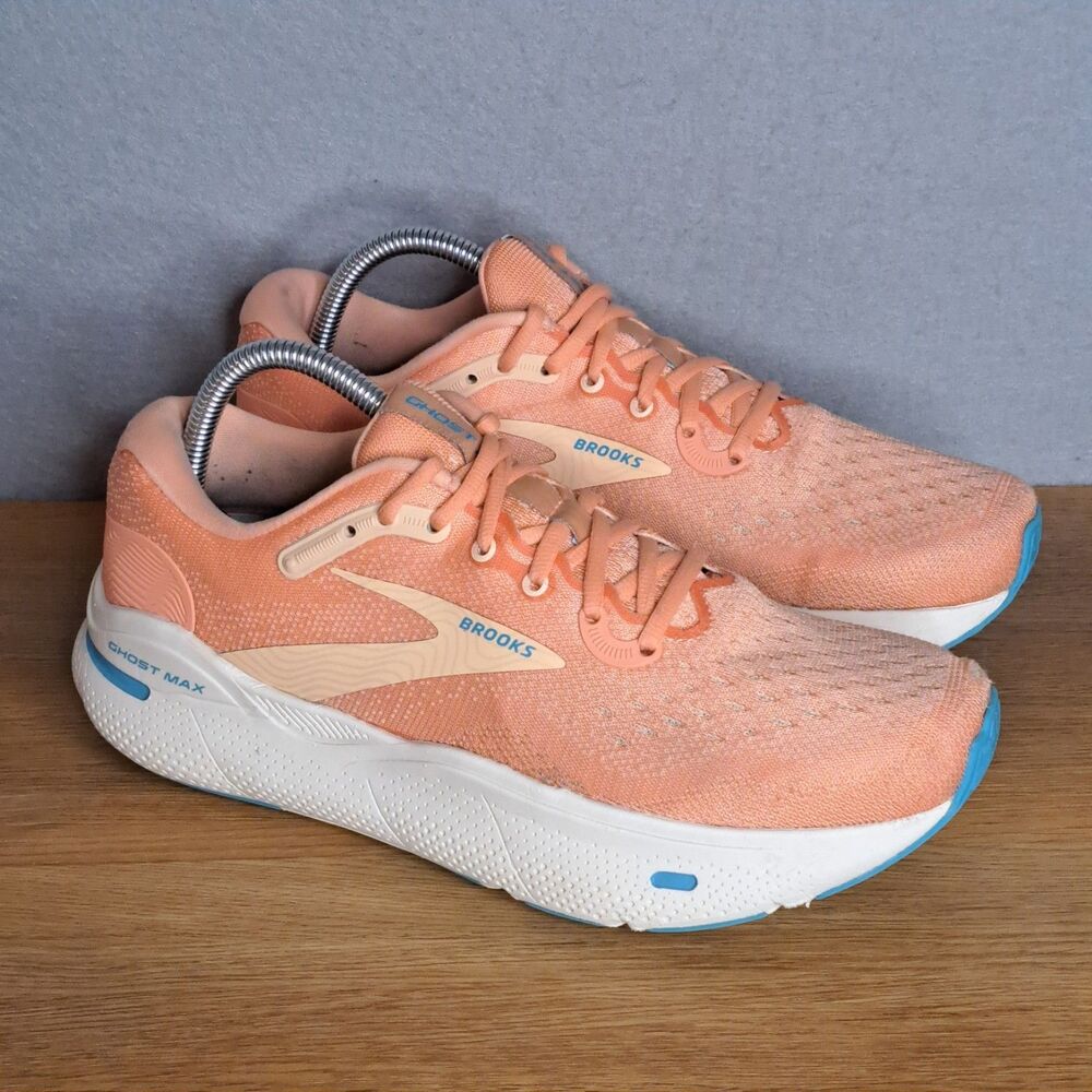 Brooks Ghost Max Shoes Women's 9.5 Coral Running Walking Gym Trainers Sneakers